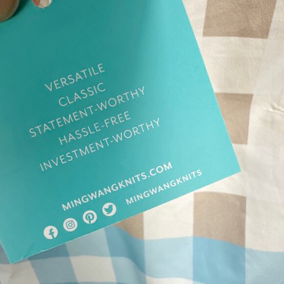 Ming Wang Gingham Ruffle Collar Top Blouse Relaxed Cotton Blue Popover XXS NWT - Picture 8 of 12